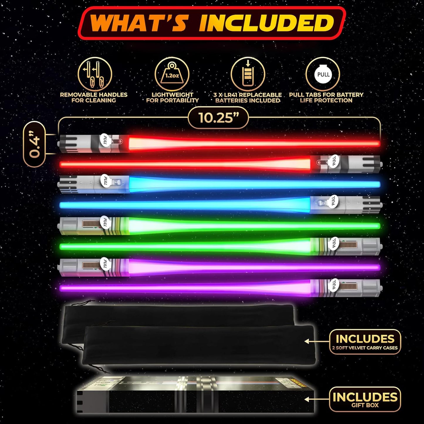 SaberLab - Lightsaber Chopsticks (two pair)